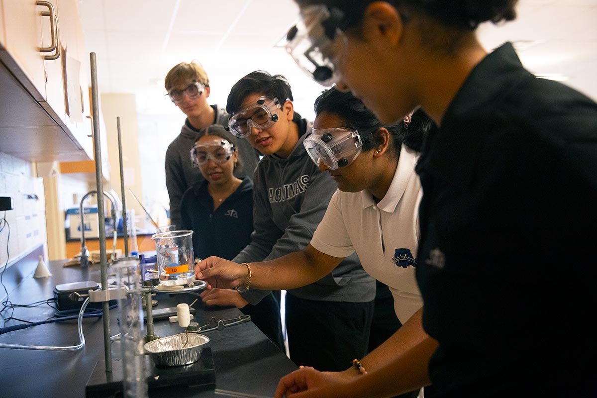St. Thomas Aquinas IB Programme students in chemistry class