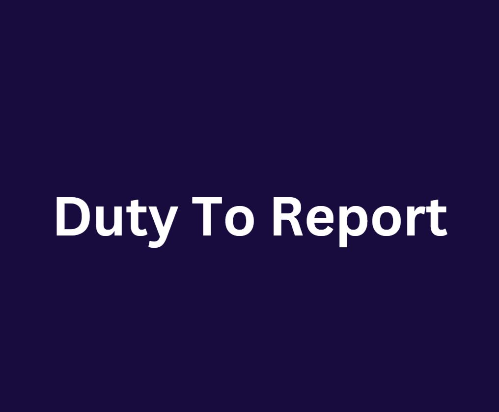 duty to report