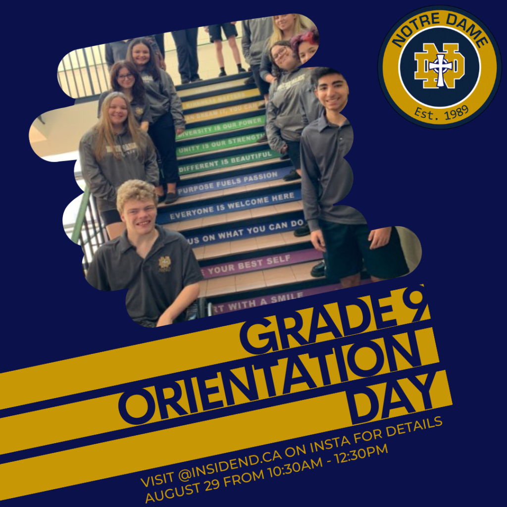 Grade 9 Orientation Day 2024 | Notre Dame Catholic Secondary School ...