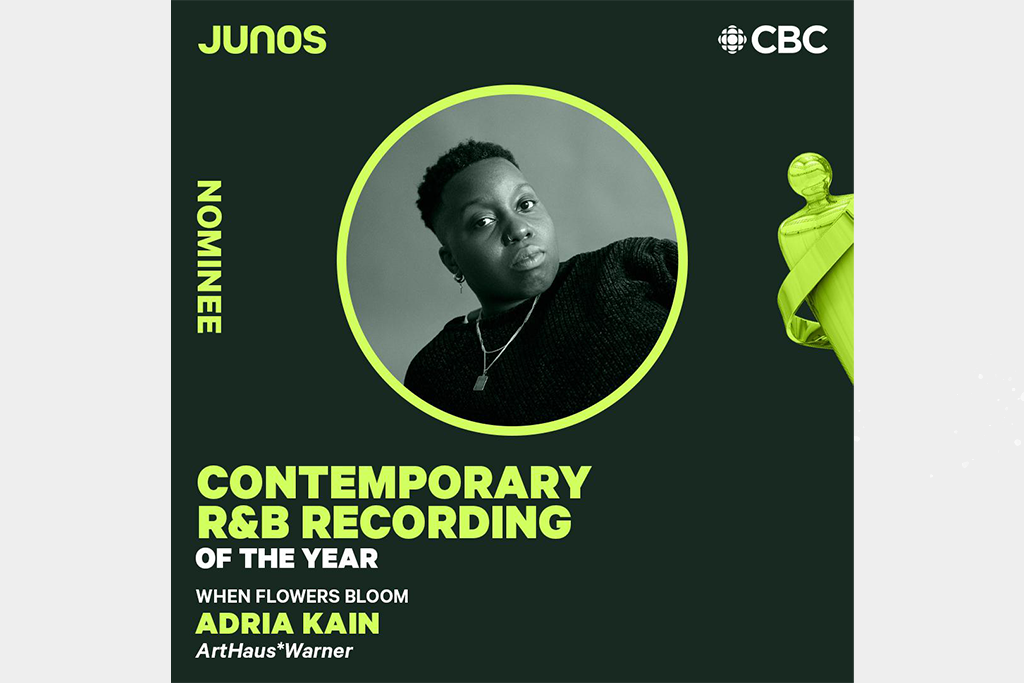 Adria Kain Juno Award Nominee
